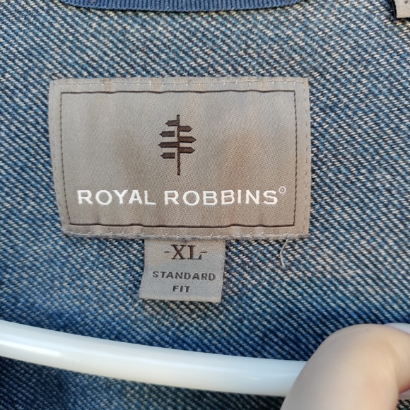 Men's Royal Robbins 100% Cotton Long Sleeve Button Up Shirt Blue - Picture 4 of 11